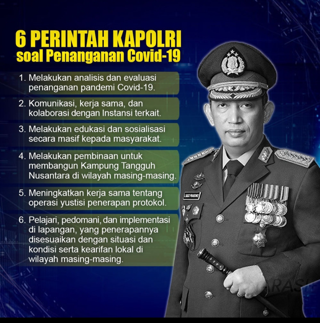 Enam Perintah Kapolri Terkait Penanganan Covid-19