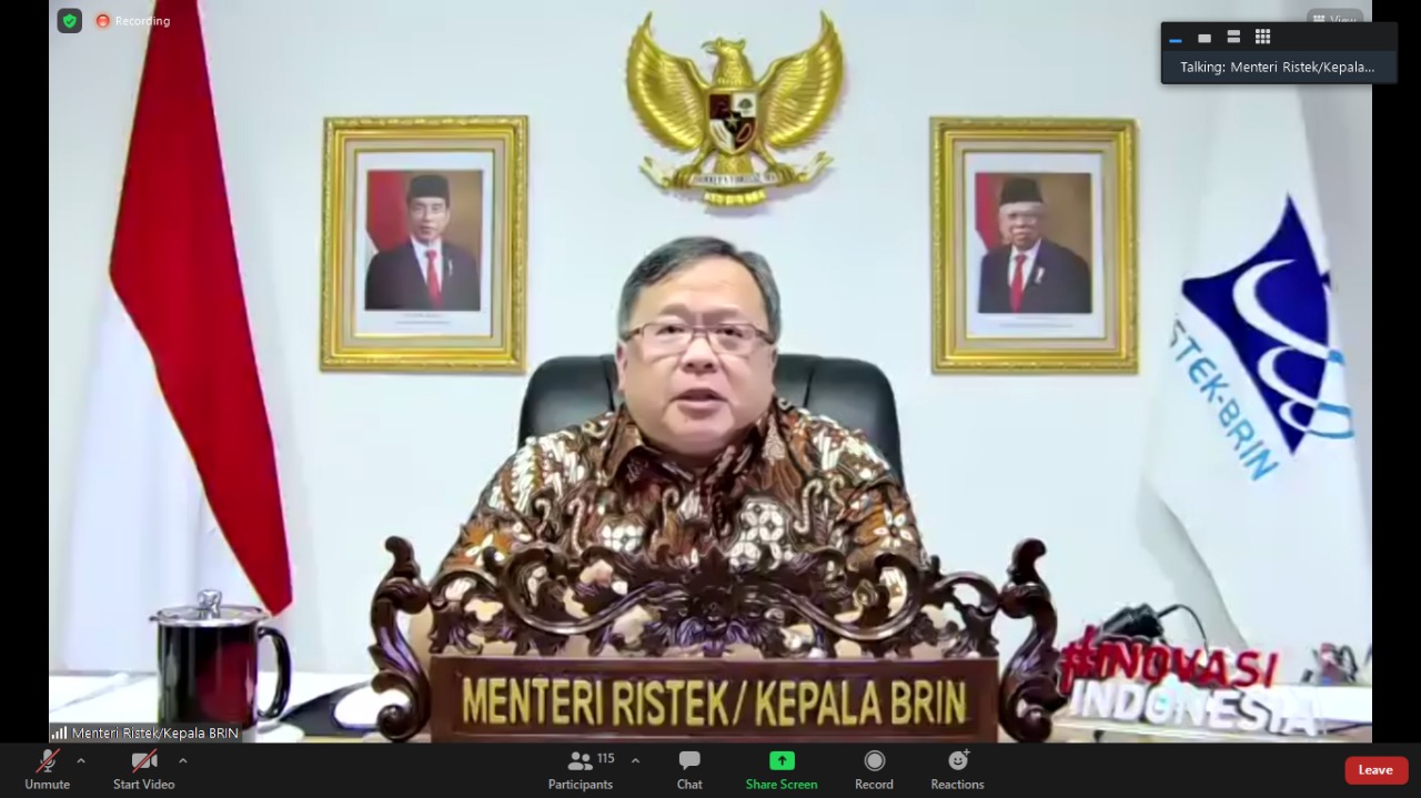 Prof. Bambang Permadi Soemantri Brodjonegoro, Ph.D (Menteri Riset dan Teknologi Indonesia Kepala Badan Riset Inovasi Nasional Indonesia)